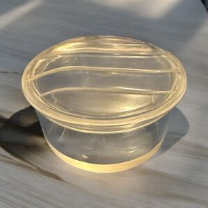 Vintage Jewelite 302 Clear Lucite Container USA For Jewelry Or Dressing Table